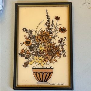 Floral Art Print in Black Frame by Smith Frederick
